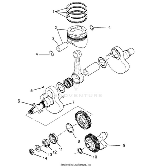 Crankshaft And Piston Magnum 2x4 W957544 (4926852685c012) Schematic