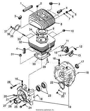 Crankcase And Cylinder (blazer) Trail Blazer W97ba25c (4940124012c013) Schematic