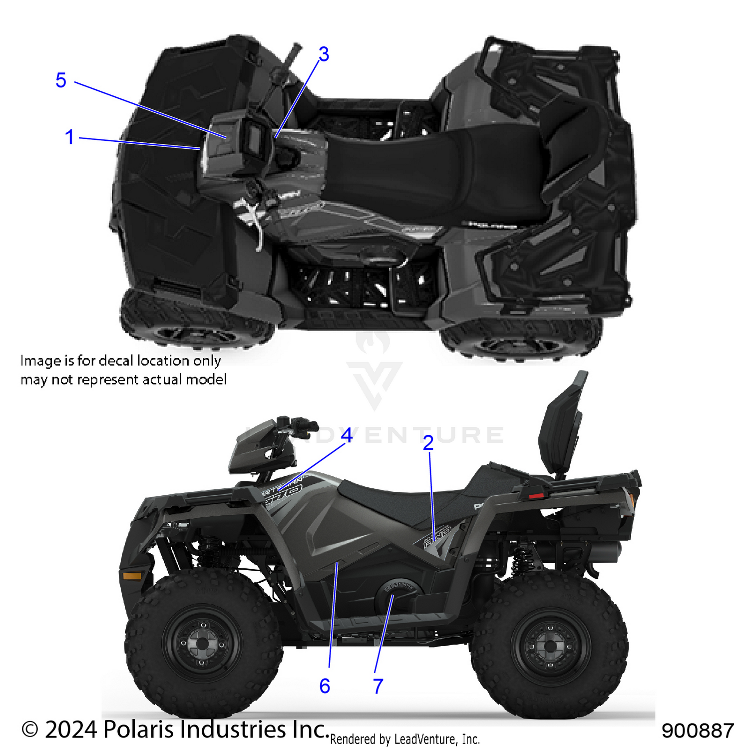 BODY, DECALS, GRAPHIC - A26SDE57P4 (900887)