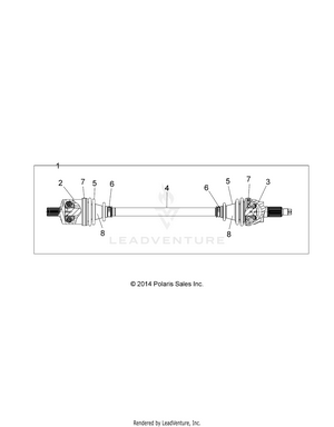 Drive Train, Front Half Shaft - R16rge99a7/ae/av (49rgrshaftdrv15rzr900) Schematic