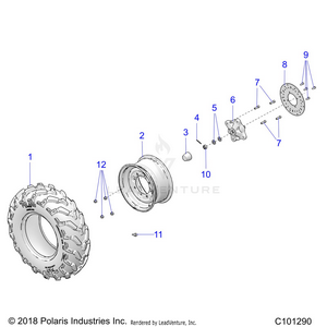 Wheels, Front Tire And Brake Disc - A19sea50b1/b7/see50b7/b3/seg50b4 [c101290] Schematic