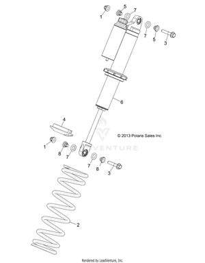 Suspension, Front Shock Mounting - Z14vh7eaj/eal (49rgrshockmtg14rzr800) Schematic