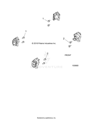 Brakes, Caliper Mounting - A17dae57am (100680) Schematic