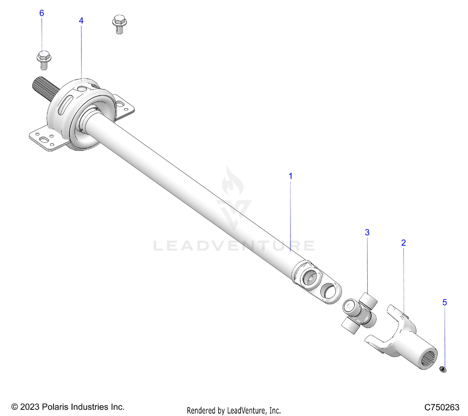 DRIVE TRAIN, PROP SHAFT, MID - Z26S4D92AN/AH/BN/BH (C750263)