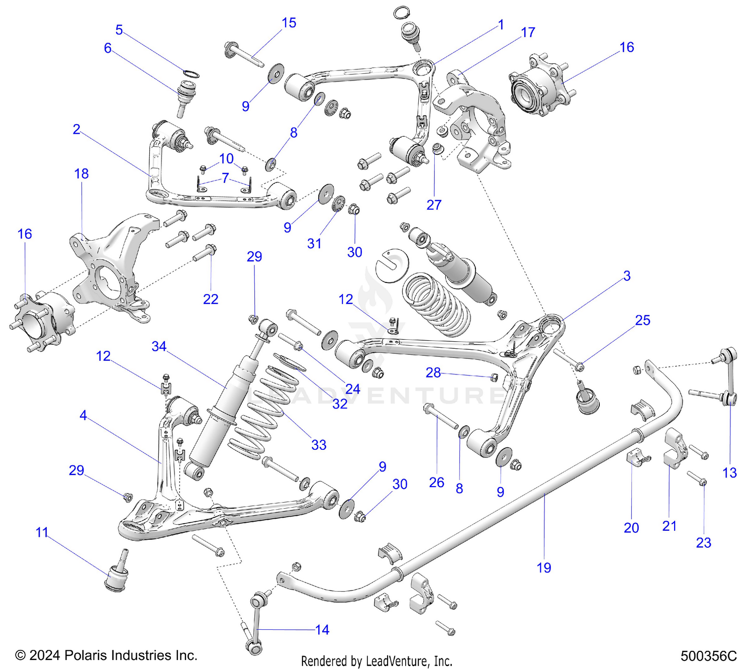 SUSPENSION, FRONT ASM. - T26AATGD/HD (500356C)