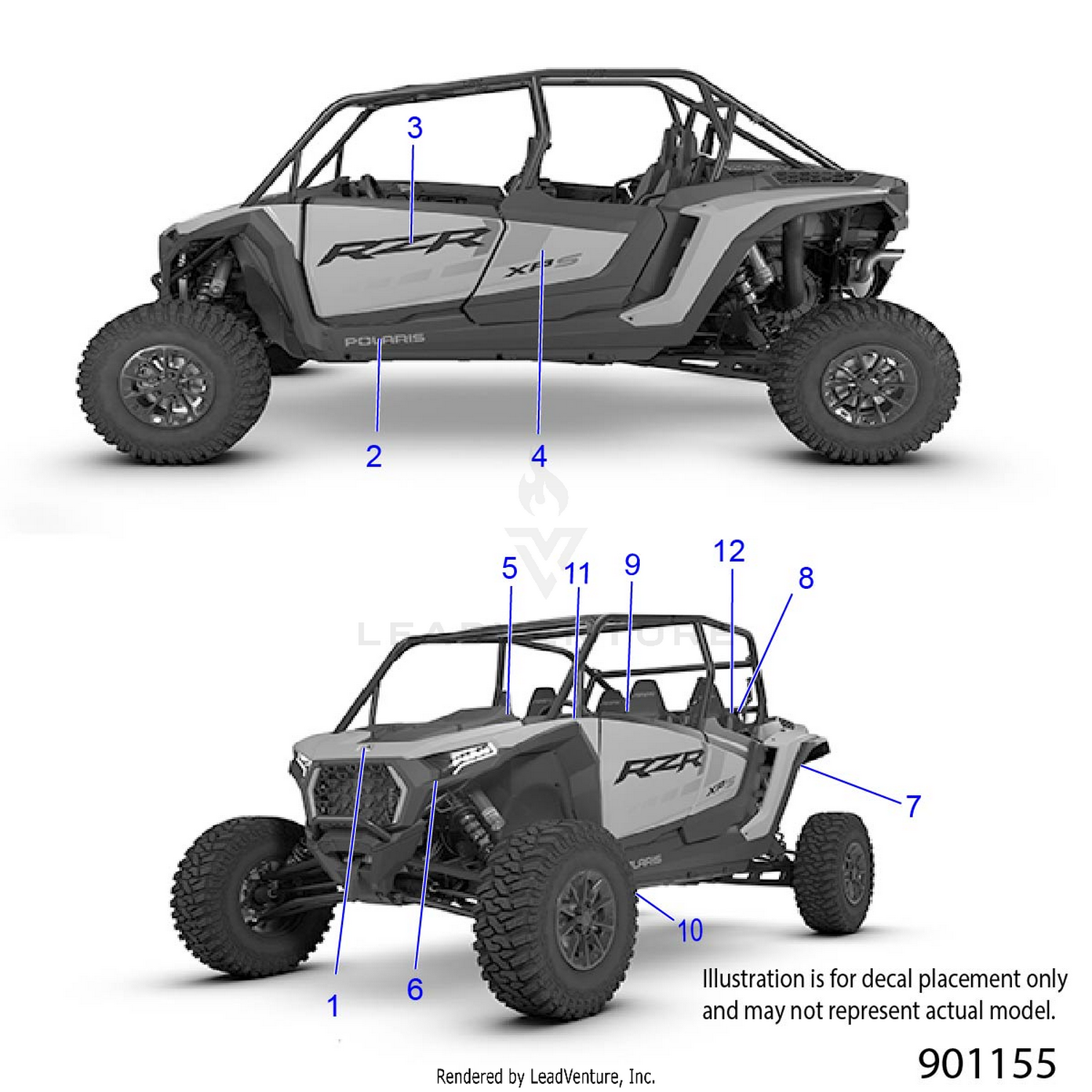 BODY, DECALS - Z26NMX99A4/B4/A6/B6 (901155)
