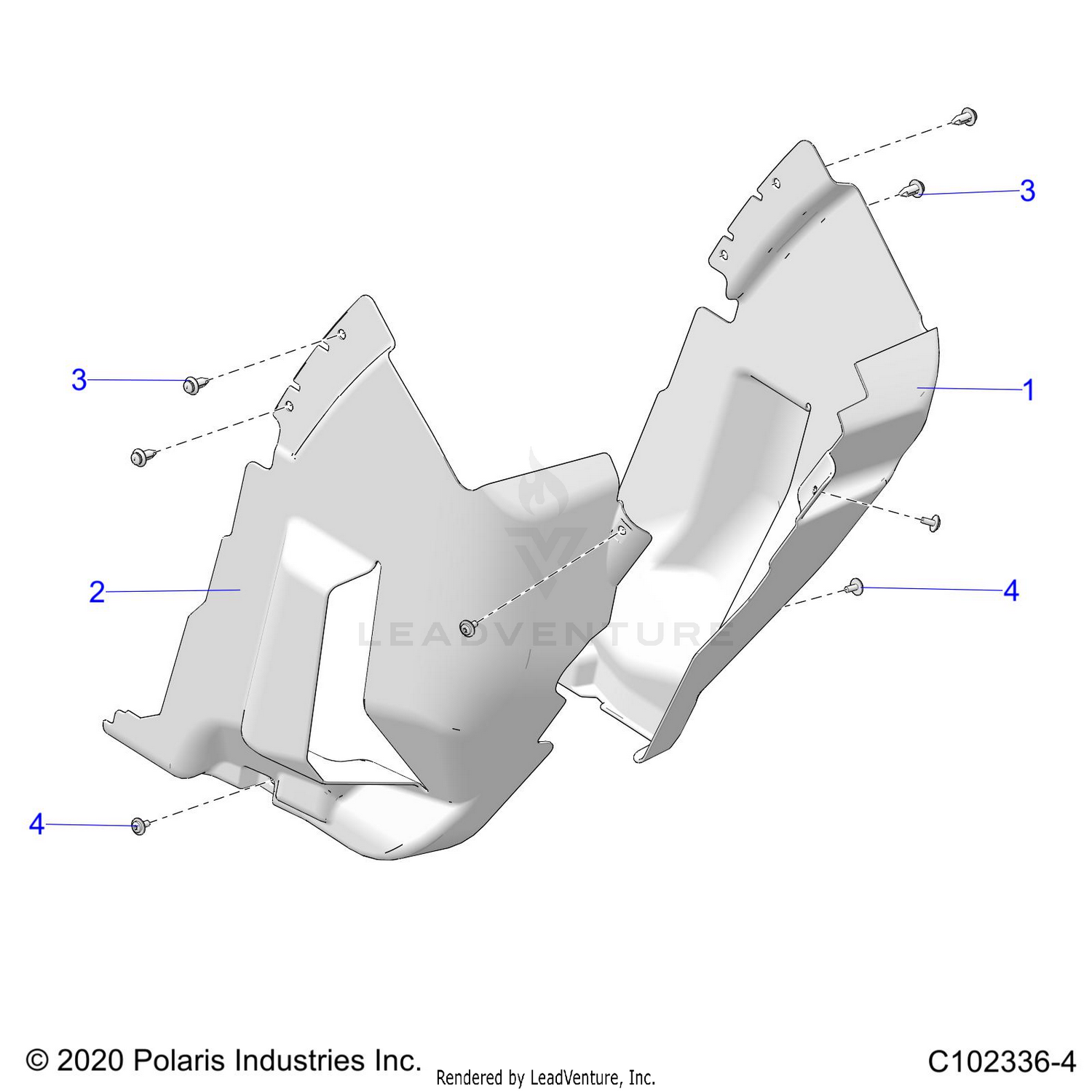 BODY, FRONT MUD GUARDS - A26SLZ95AF (C102336-4)