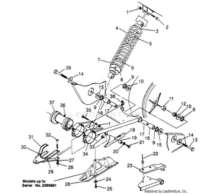 Swing Arm/shock Mounting  (prior To Serial #2295881) Magnum 2x4 W957544 (4926852685b010) Schematic