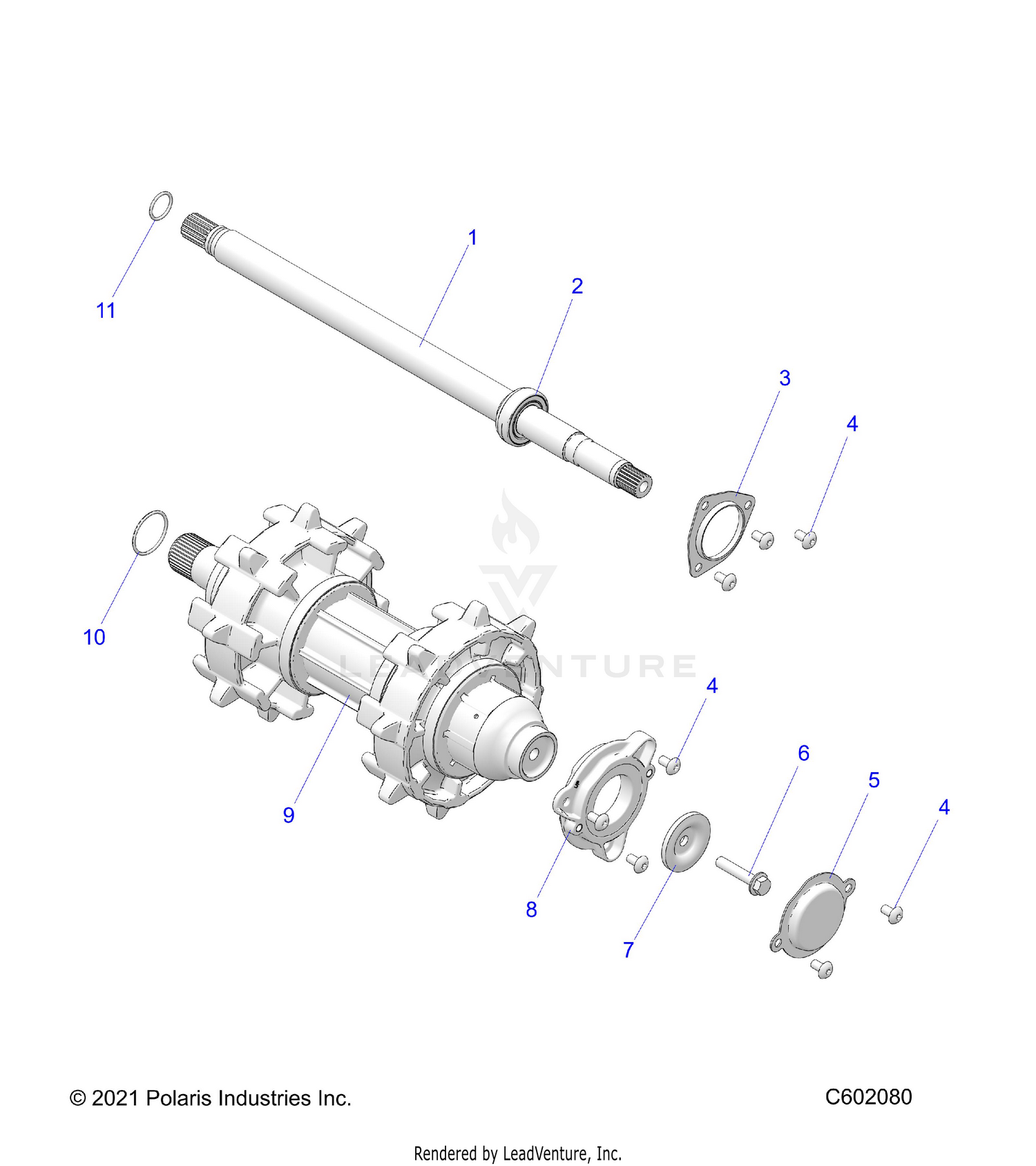 DRIVE TRAIN, JACKSHAFT and DRIVESHAFT - S26TLF9FSL (C602080)