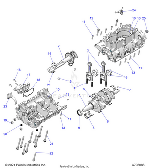 Engine, Crankcase And Crankshaft - Z25nmf99a4/a5/b4/b5 (c703086) Schematic