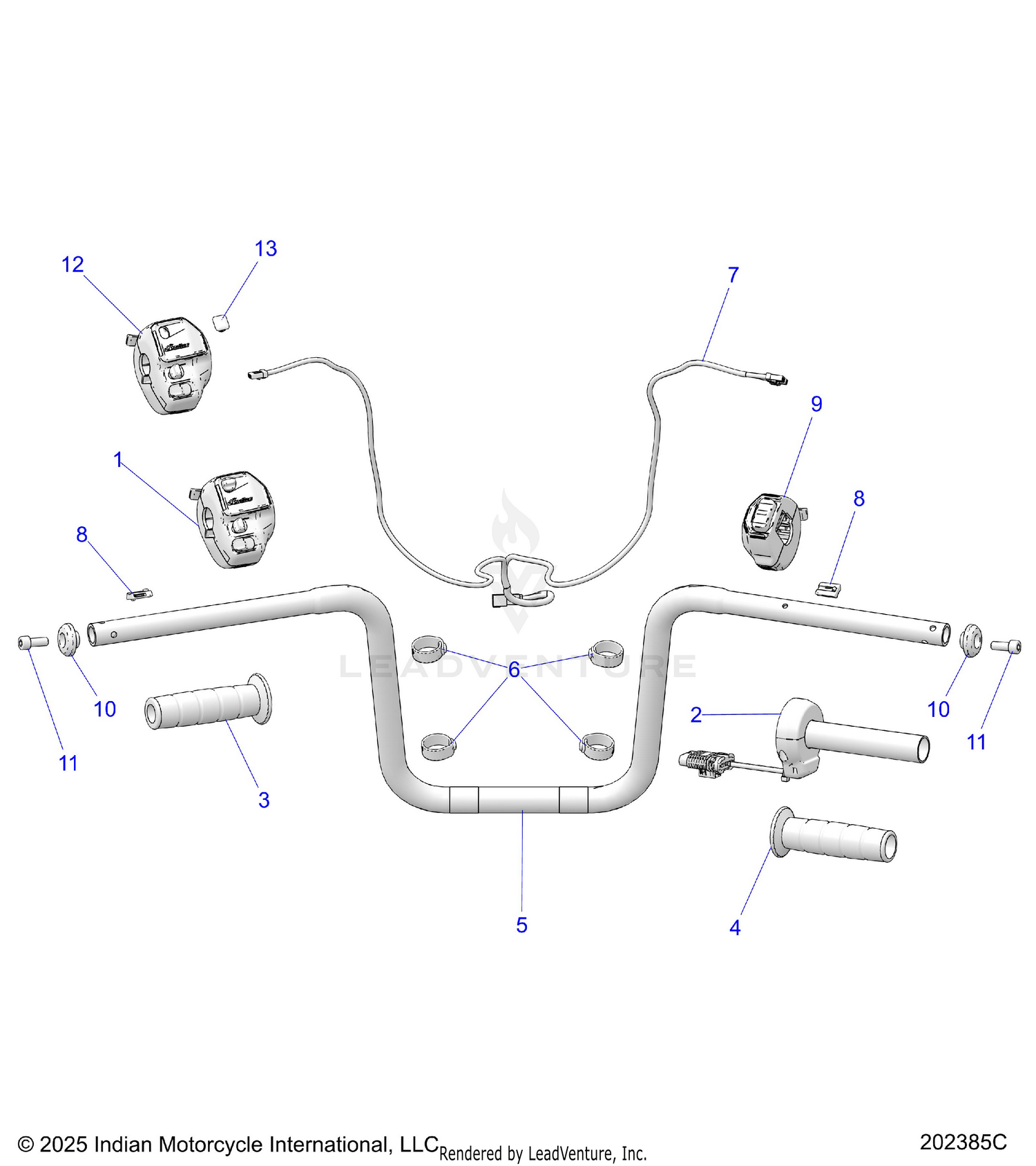 STEERING, HANDLEBAR ASM. & HARNESS - N26SSB61/SSC61 (202385C)