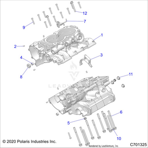 Engine, Crankcase - Z22s1e99al/bl (c701325) Schematic