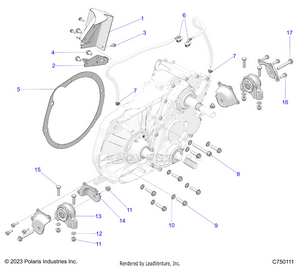 Drive Train, Gearcase, Main, Mounting -  Z25r4d2kak/bk/aj/bj/am/bm (c750111) Schematic