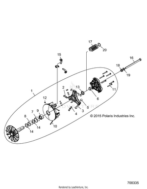 Drive Train, Primary Clutch - Z19vce99am (700335) Schematic