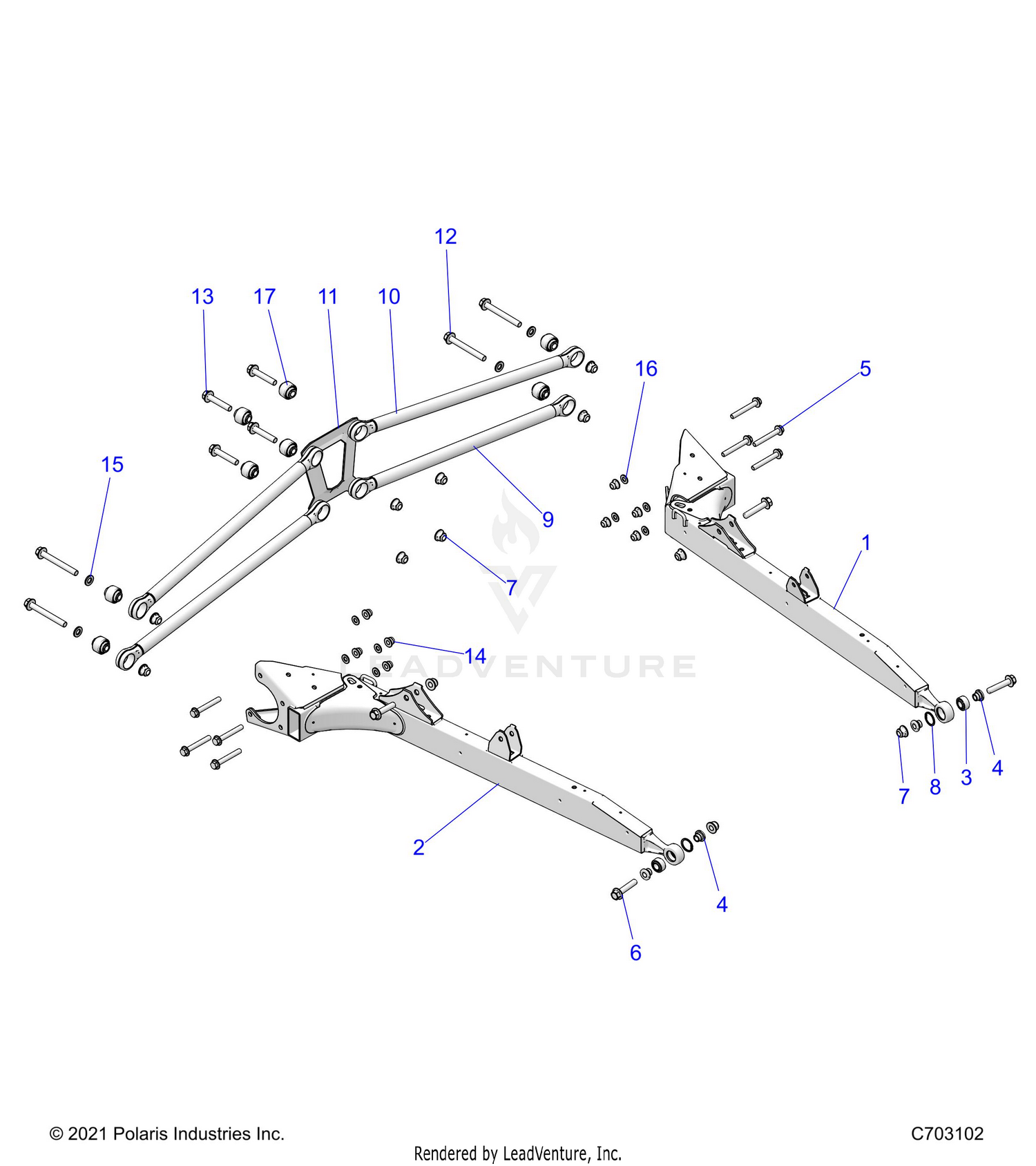 SUSPENSION, REAR CONTROL ARMS - Z26NES99A4/B4/A6/B6 (C703102)