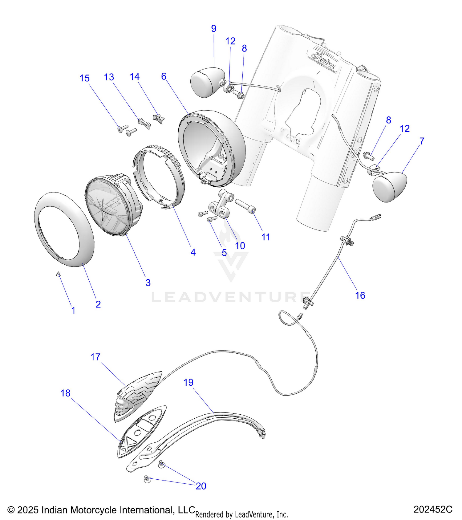 ELECTRICAL, FRONT LIGHTING AND TURN SIGNALS - N26DNDBH ALL OPTIONS (201883C)