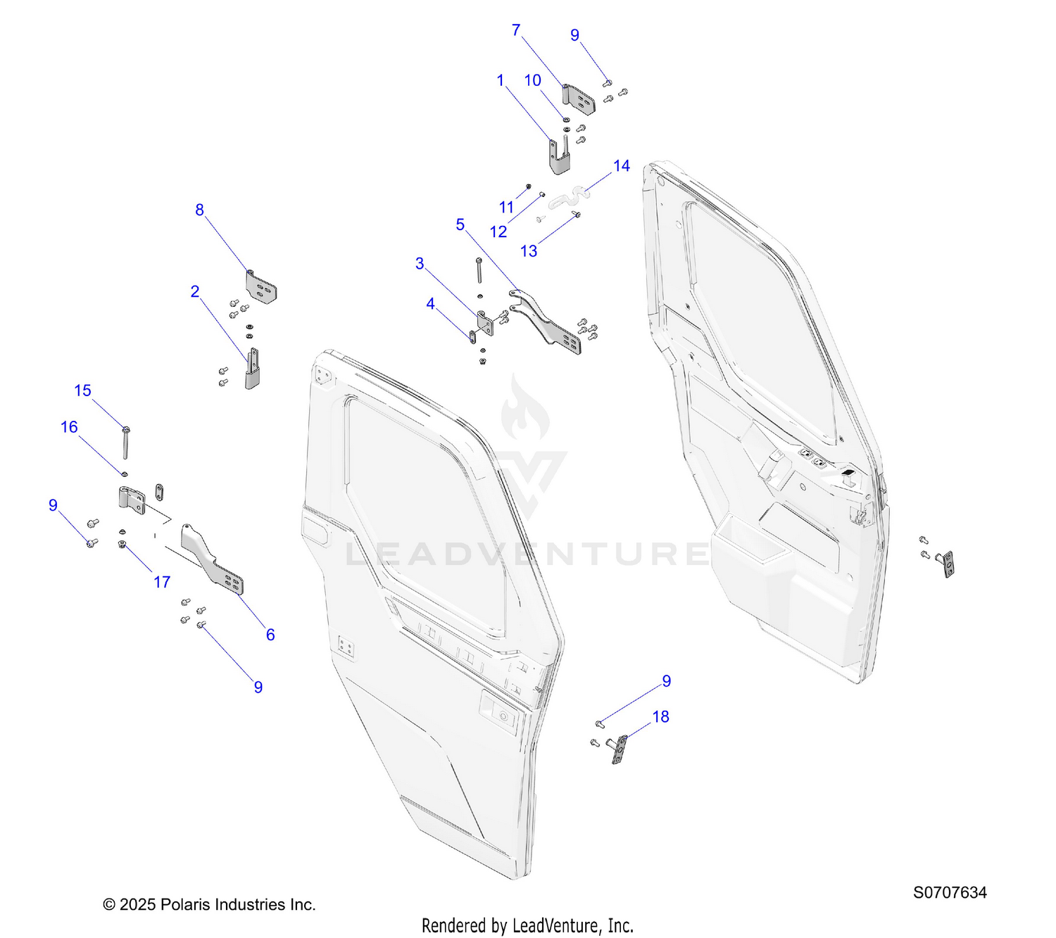 BODY, DOOR, FRONT MOUNTING - R26RSV99AK (S0707634)