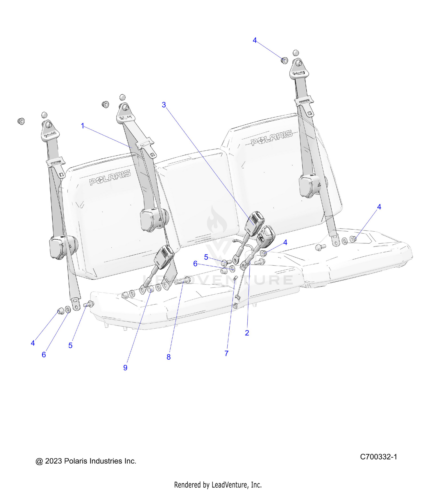 BODY, SEAT BELT AND MOUNTING - R26RRE99CN/C9/EN/E9 (C700332-01)