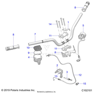 Steering, Handlebars - A21hbb07a3/a7/b3/b7 (c102101) Schematic