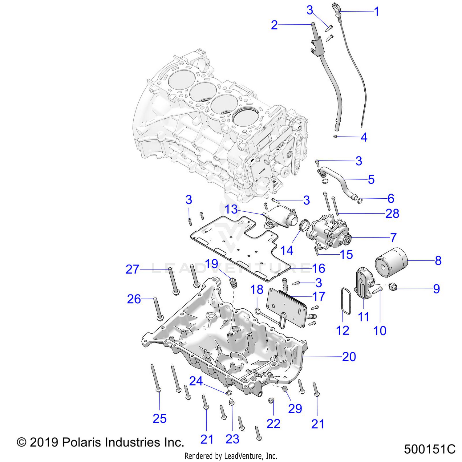 ENGINE, OIL PUMP AND RELATED - T21AAPHD/RHB/SHD/THD ALL OPTIONS (500151C)