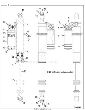 Suspension, Rear Shock Internals - R16rge99ae (700841) Schematic