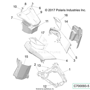 Body, Hood And Liner - Z19vge99ak/aw/bk/bw (c700093-5) Schematic