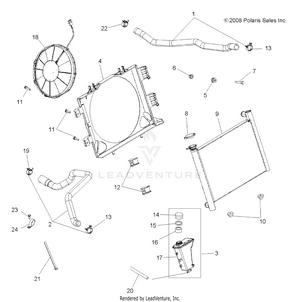 Engine, Cooling System - A09zx85/8x All Options (49atvcool09speps850) Schematic