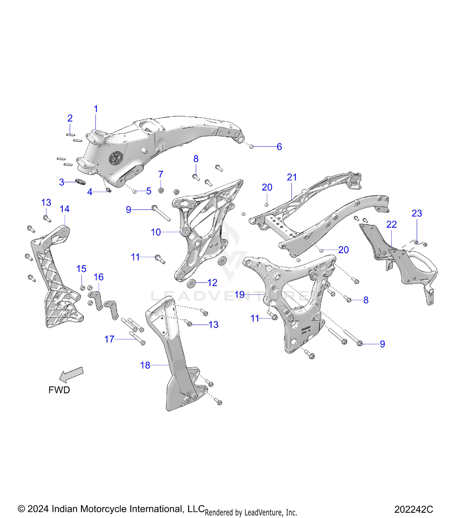 CHASSIS, FRAME ASM. - N26LD0RR ALL OPTIONS (202242C)