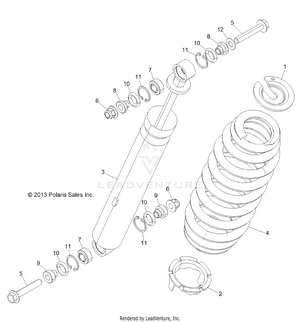 Suspension, Rear Shock - R141d9jda/2d9jda (49brutusshockrr13) Schematic