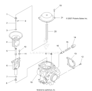 Engine, Carburetor, Upper - A07lb27aa/ac/lh27aa/ab/ac/ad/al (49atvcarb07hawk) Schematic
