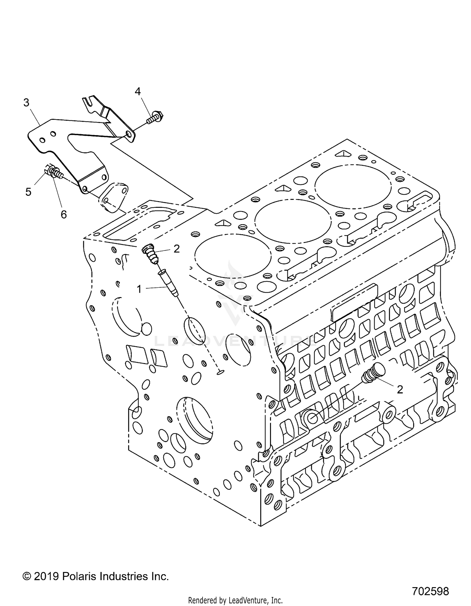 ENGINE, CABLE BRACKET - D21BEPD4B4 (702598)