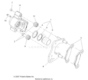 Brakes, Front Caliper - A19sea50b1/b7/see50b7/b3/seg50b4 [49atvbrakefrt08sp500] Schematic