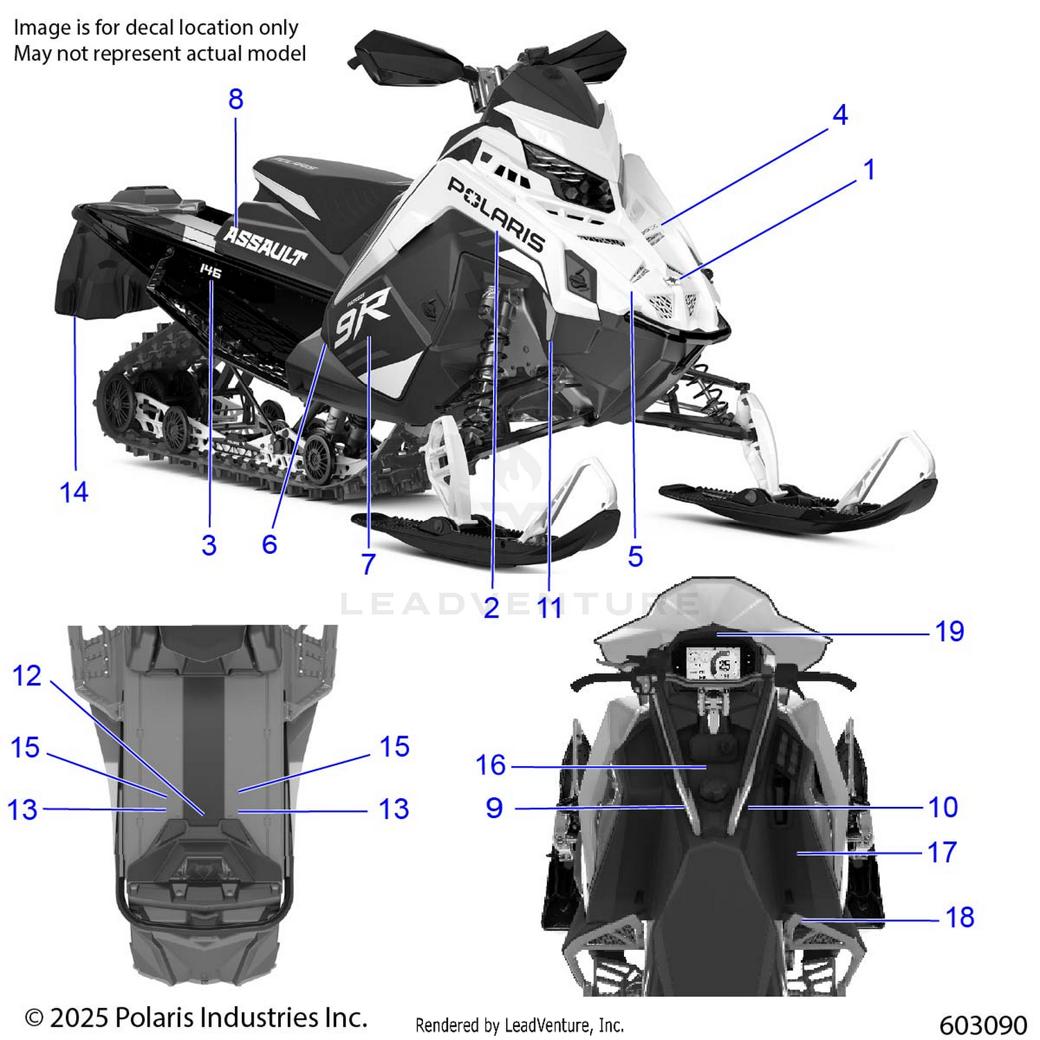 BODY, DECAL, BLACK SIDE PANEL W/DUSK BLUE TRIM - S26TLC9BS/TLR9BS/BEL (603090)