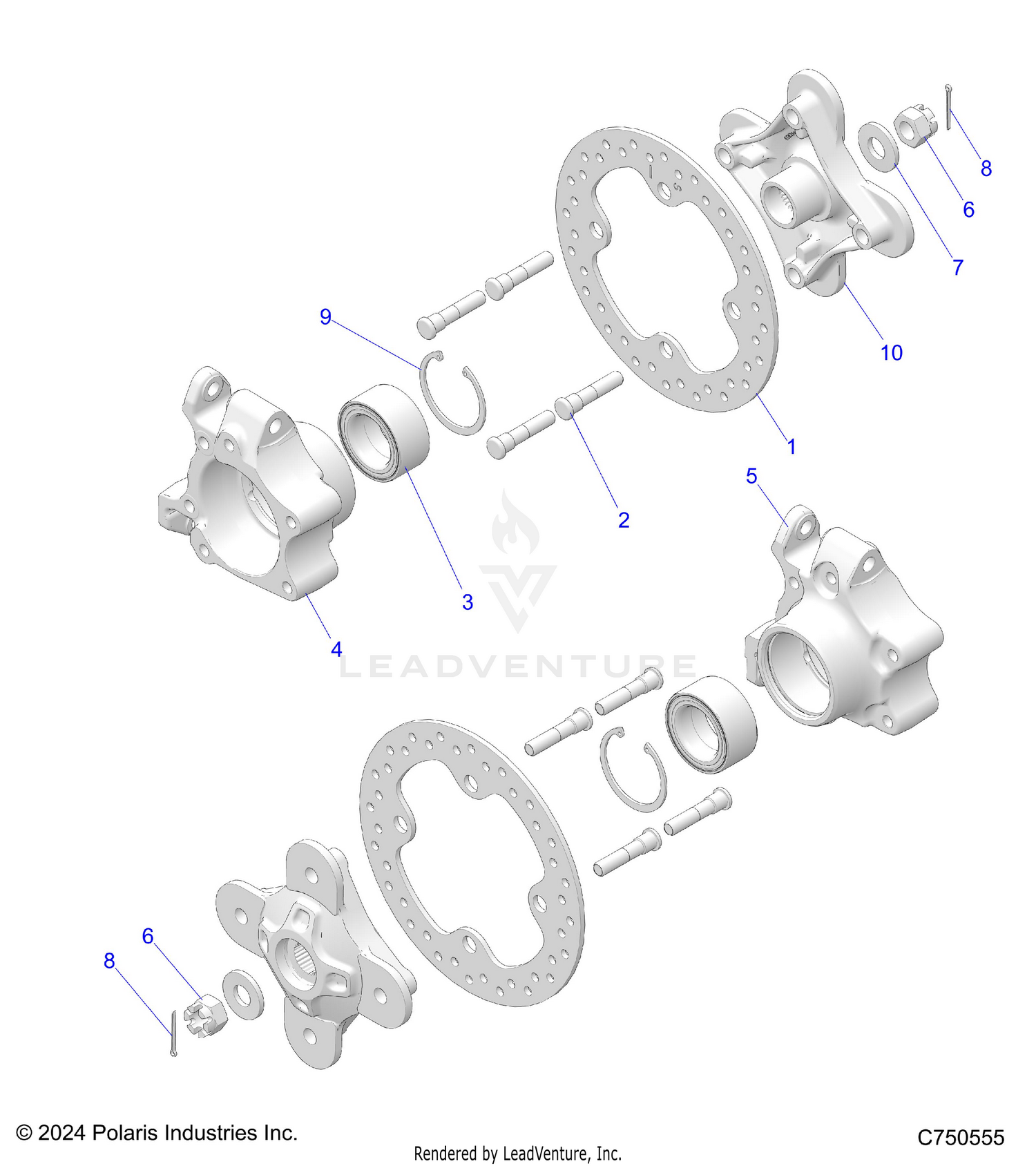 SUSPENSION, REAR CARRIER AND HUB - Z26NET99A4/B4/A6/B6 (C750555)