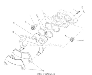 Brakes, Rear Caliper (built 11/5/13 And After) - R14wh76aa/eac (49rgrcaliperrr11crew) Schematic