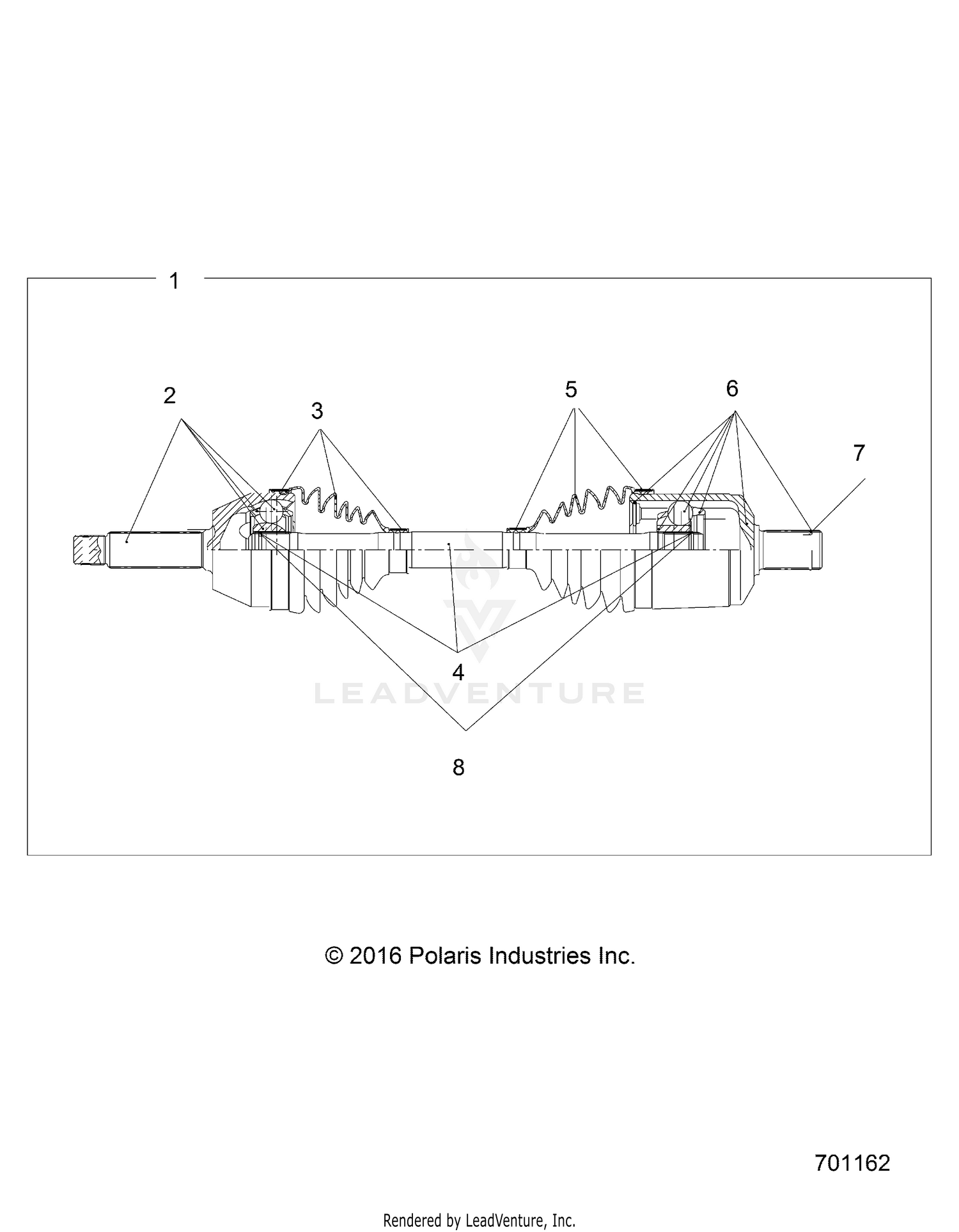 DRIVE TRAIN, FRONT DRIVE SHAFT - R26MAU57CP/EP (701162)