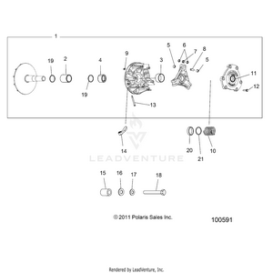 Drive Train, Primary Clutch - A19sxn85a8 (100591) Schematic