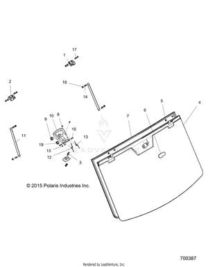 Body, Windshield Tip-out - R16rtu87a9/b9 (700387) Schematic