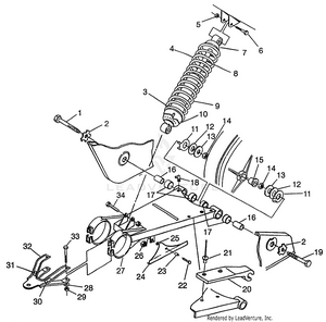 Swing Arm/shock Mounting Xpress 300 W97ca28c And  Xpress 400l W97ca38c (4939603960c004) Schematic