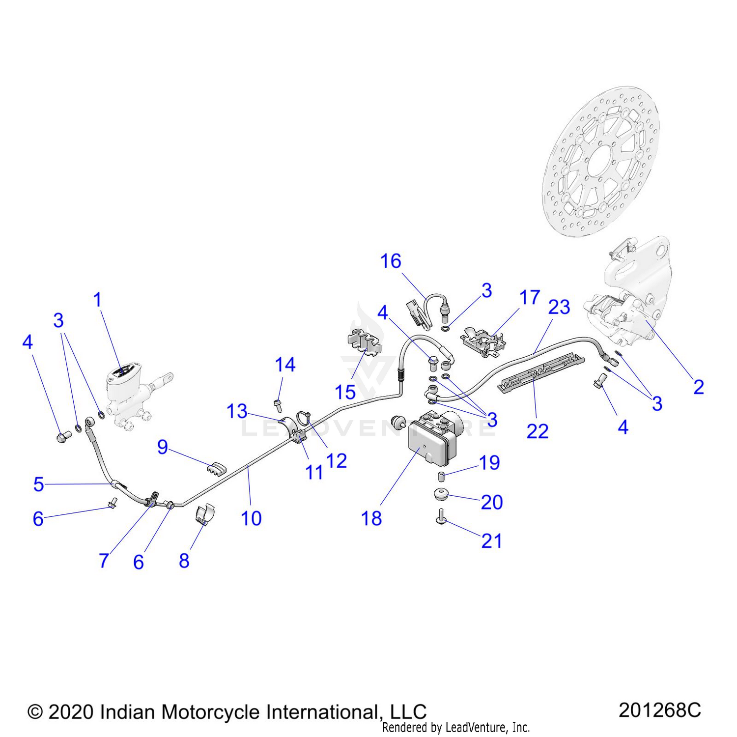 BRAKES, REAR ASM., W/ABS - N22DLBAG (201268C)
