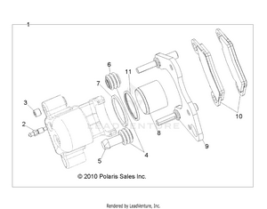 Brakes, Front Caliper - R14rh76aa/76ac/7eaz (49rgrcaliper11500efi) Schematic