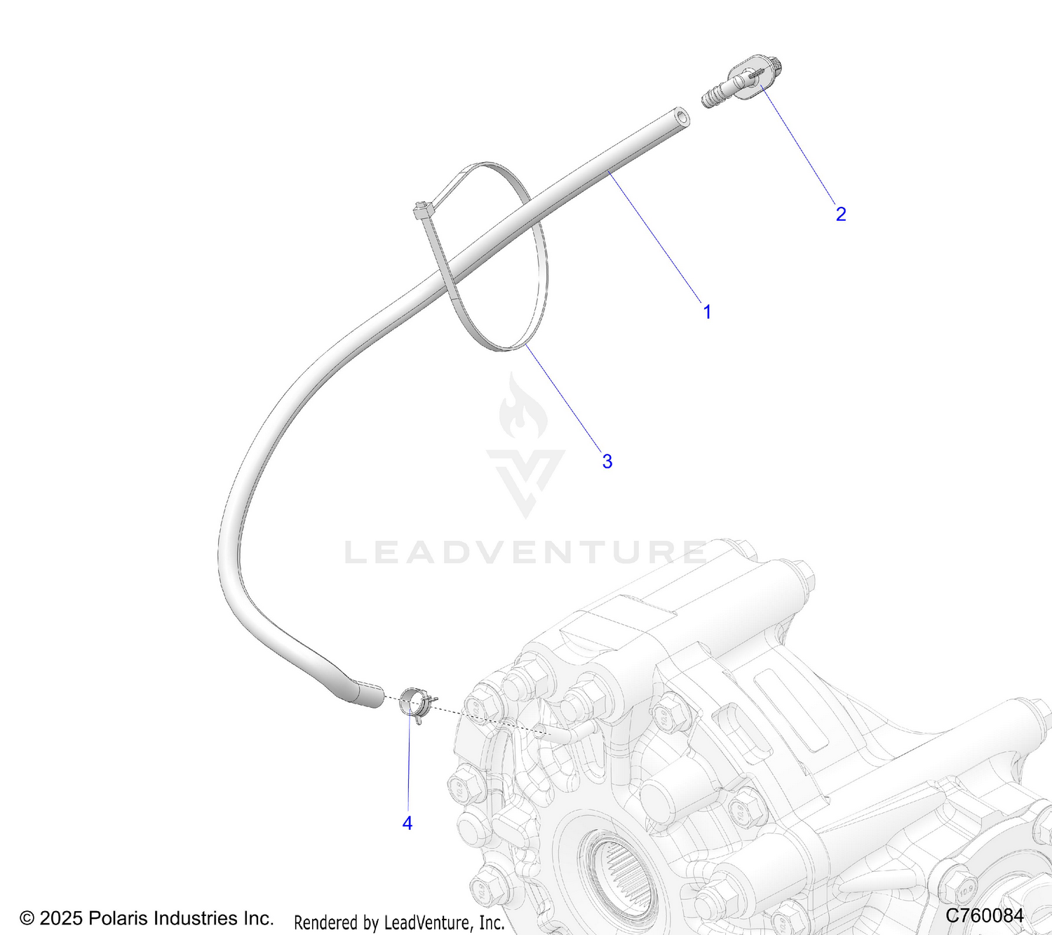 DRIVE TRAIN, GEARCASE VENTING, REAR - Z26RRE2KAL (C760084)