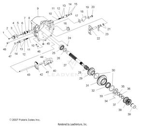 Gearcase, Main, Internal Components 2 - R08vh76ad/ag (49rgrtransintl208vista) Schematic