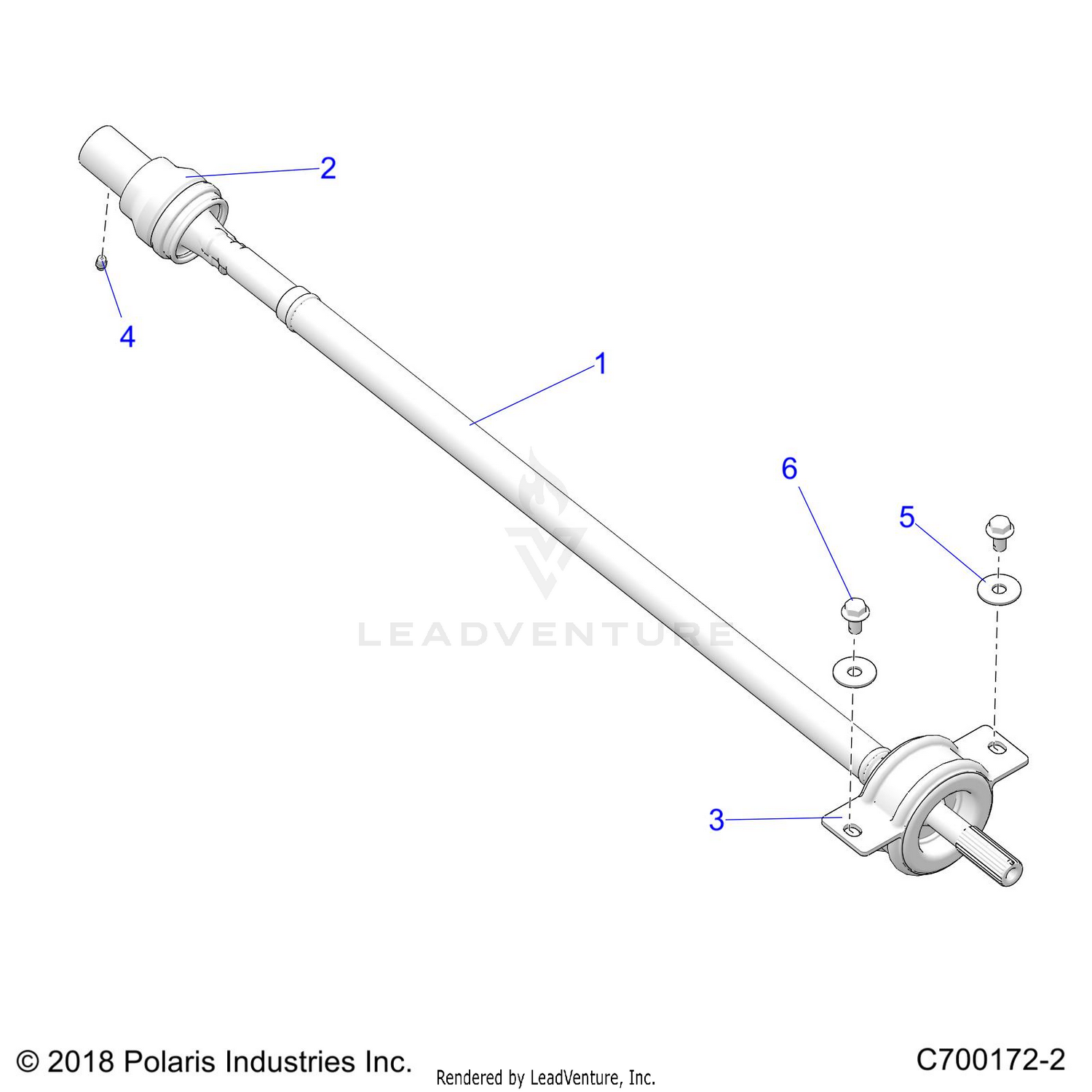 DRIVE TRAIN, REAR PROP SHAFT - G22G4P99AM/BM (C700172-2)