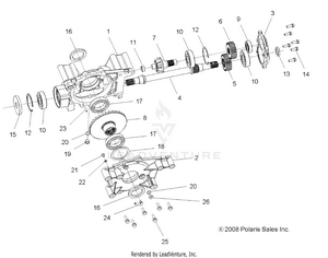 Drive Train, Mid Gearcase Internals - A09cl76aa (49atvgearmidintl096x6) Schematic