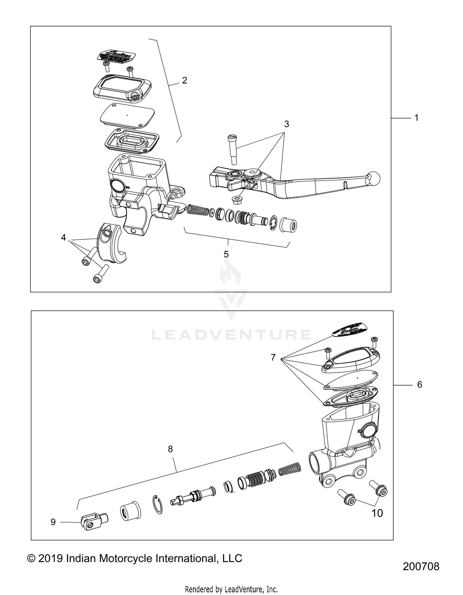 BRAKES, MASTER CYL., FRONT and REAR - N26LGRRR ALL OPTIONS (200708)