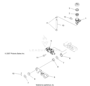 Brakes, Pedal And Rear Master Cylinder - A08dn50af/as/aw/az (49atvbrakerr08spx25) Schematic