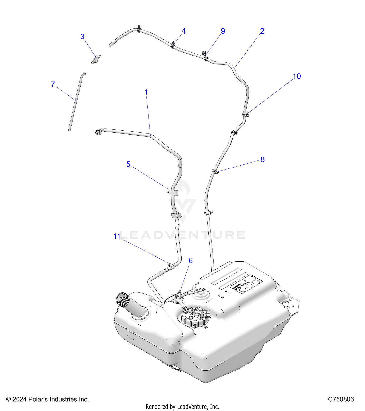 FUEL SYTEMS, FUEL LINES, STD. - Z26NMX99A4/A6 (C750806)