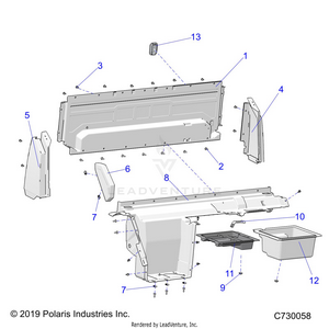Body, Rear Closeoff, And Fenders - R21rre99a9/ac/ap/aw/b9/bc/bp/bw (c730058) Schematic