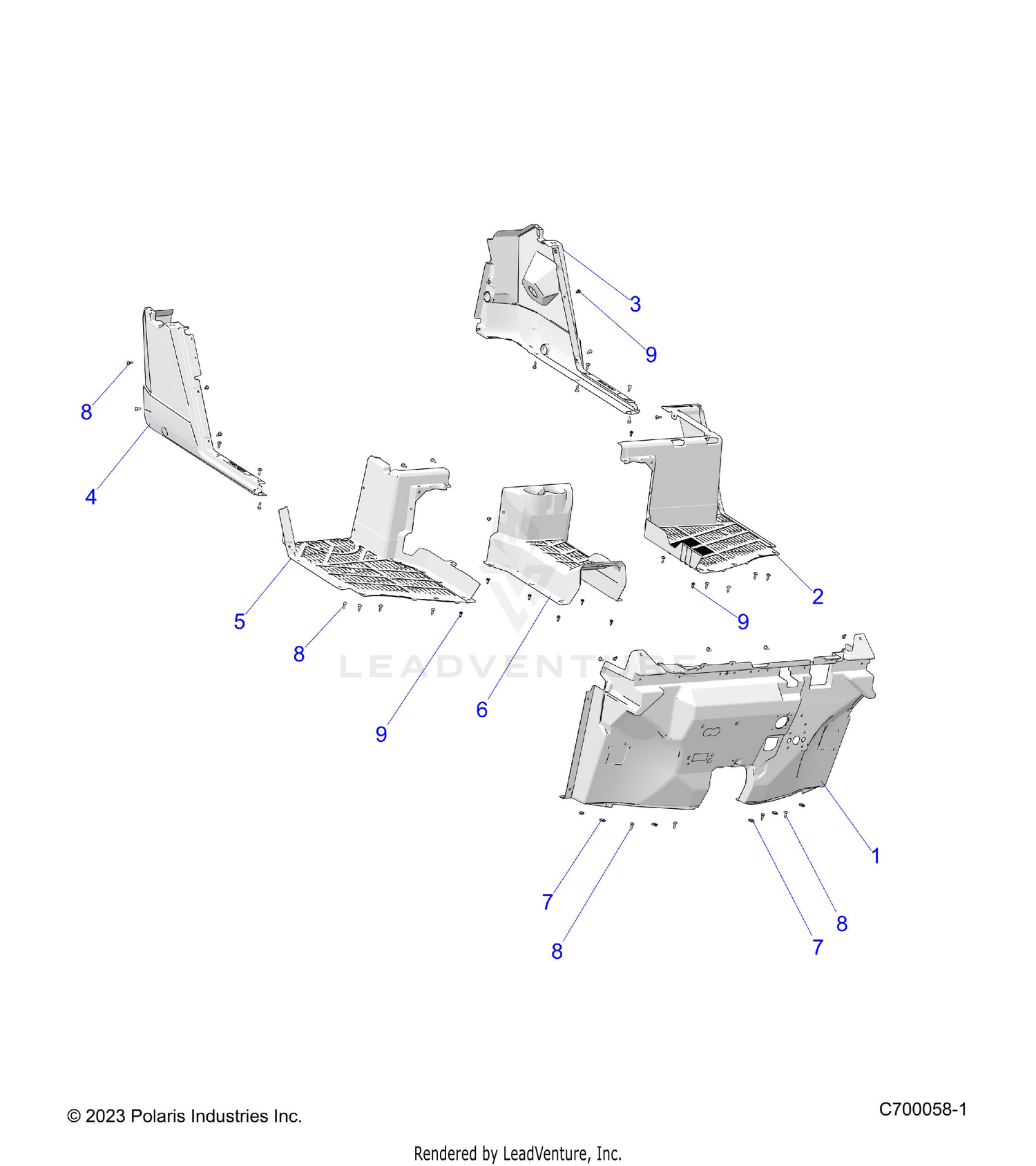 BODY, FLOOR AND ROCKER - R24RRE99AJ/BJ/AK/BK/AZ/BZ/A9/B9 (C700058-1)